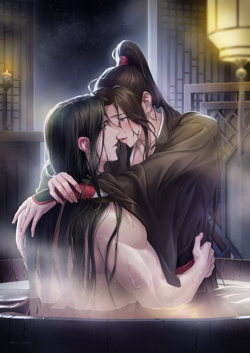 wei wuxian and lan wangji (modao zushi) drawn by ssu_saeu
