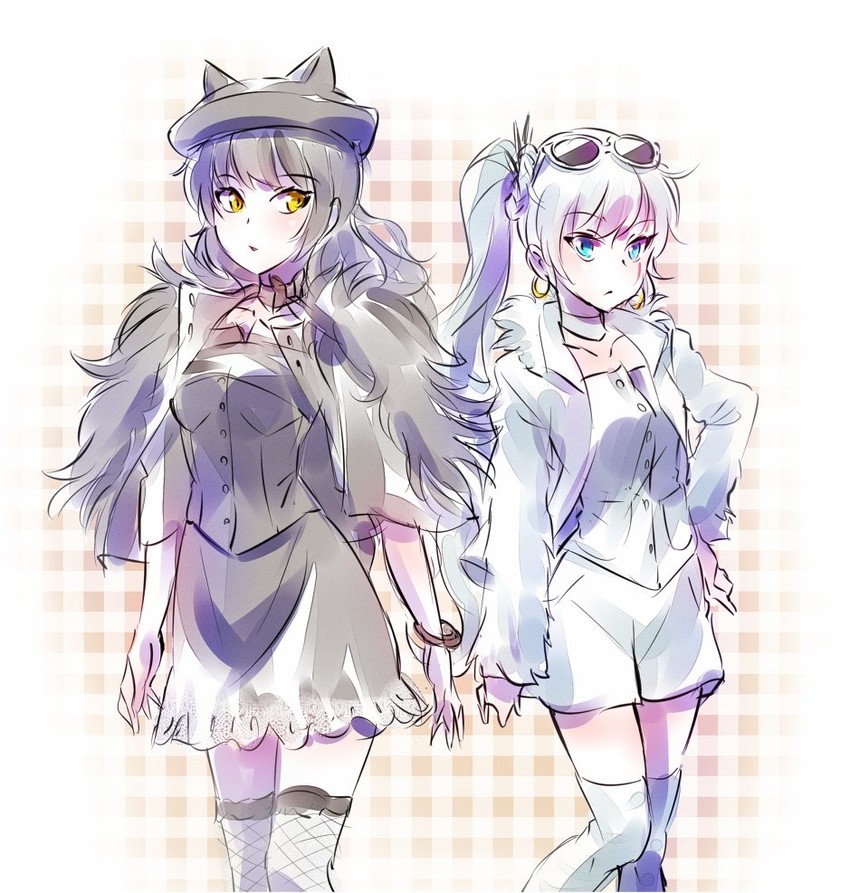 weiss schnee and blake belladonna (rwby and 1 more) drawn by iesupa