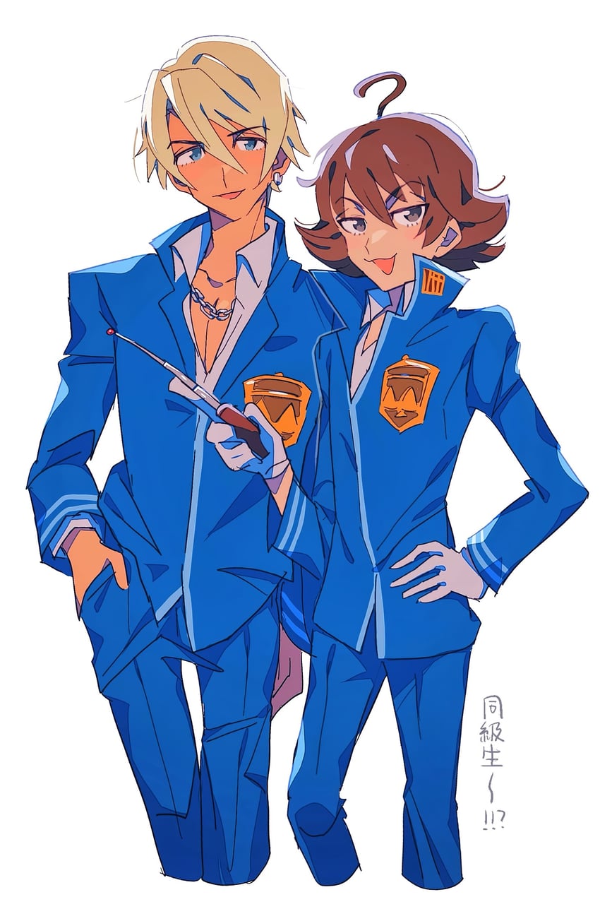 klavier gavin and eustace winner (ace attorney and 3 more) drawn by grgrton