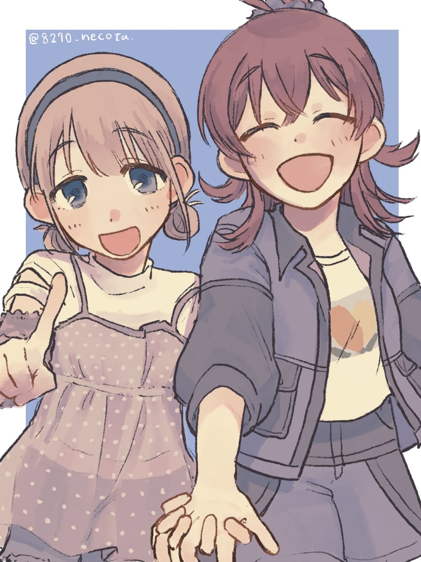 serizawa asahi and komiya kaho (idolmaster and 1 more) drawn by necota_(8270_necota)