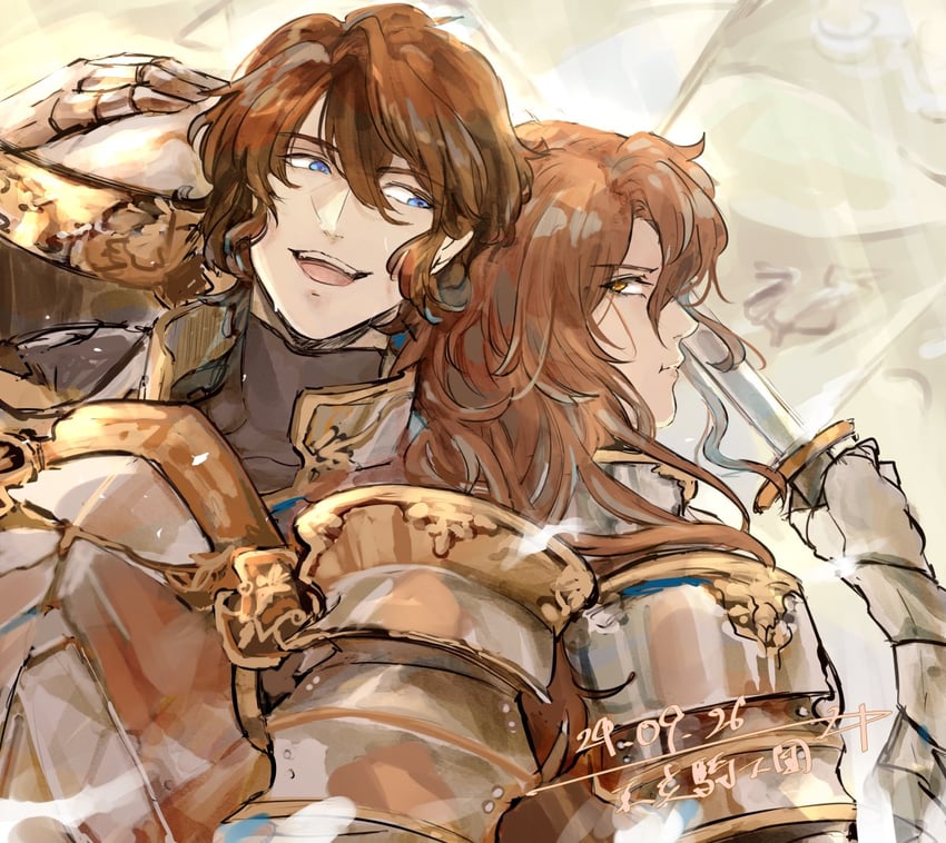 siegfried and gunther (granblue fantasy) drawn by minoru_(stgend)
