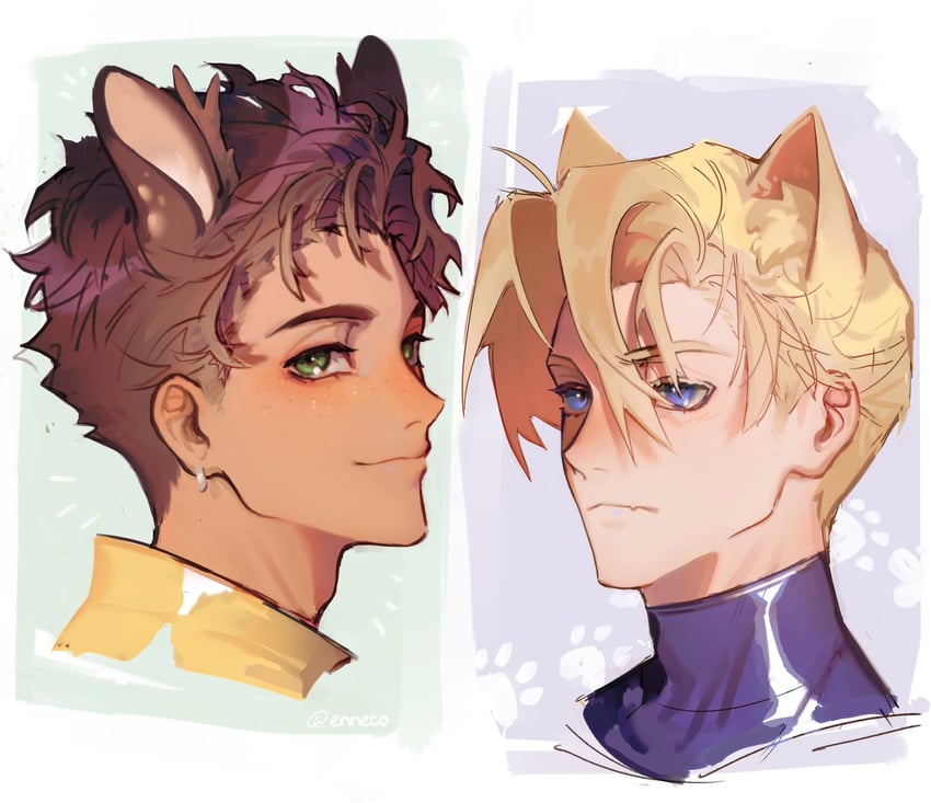 dimitri alexandre blaiddyd and claude von riegan (fire emblem and 1 more) drawn by ennec0
