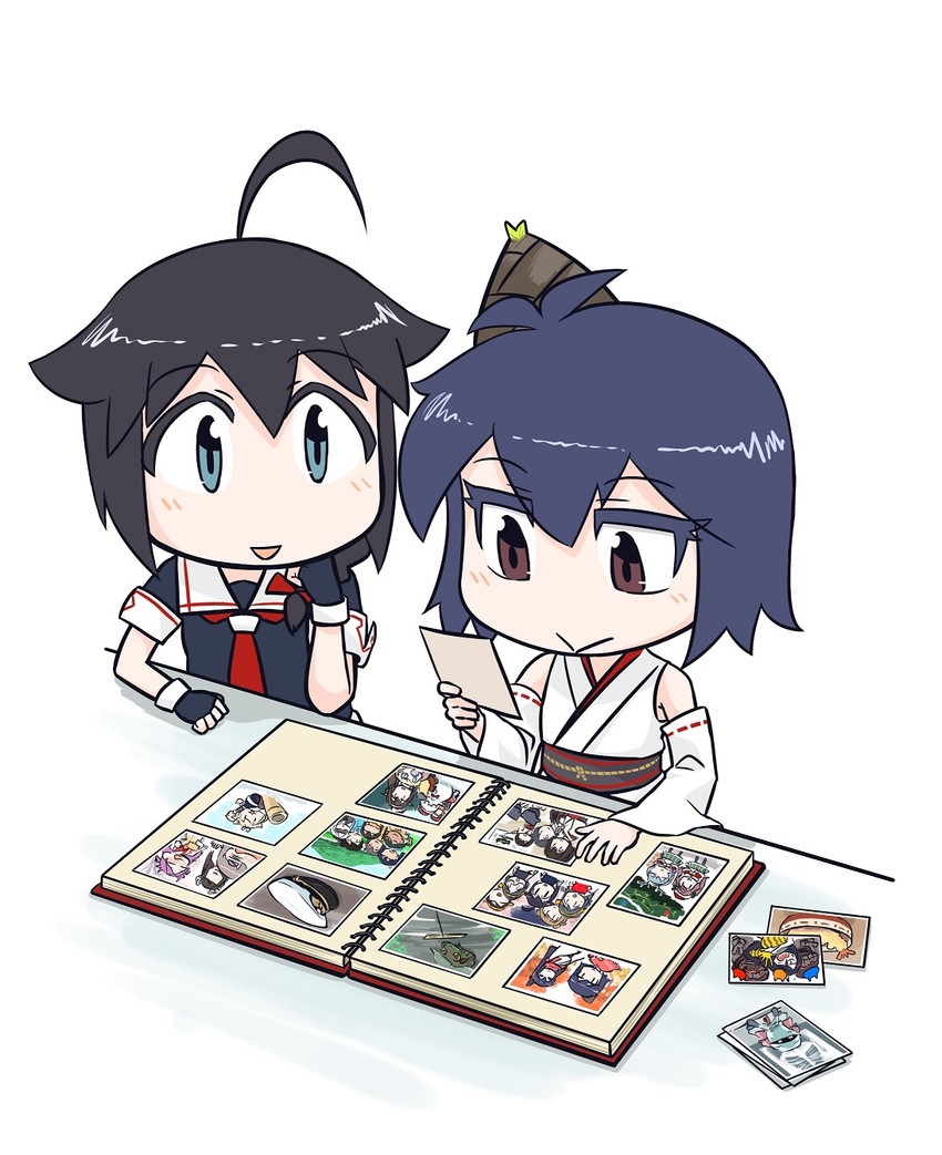 kaga, shigure, kongou, akagi, yuudachi, and 25 more (kantai collection) drawn by seiran_(mousouchiku)