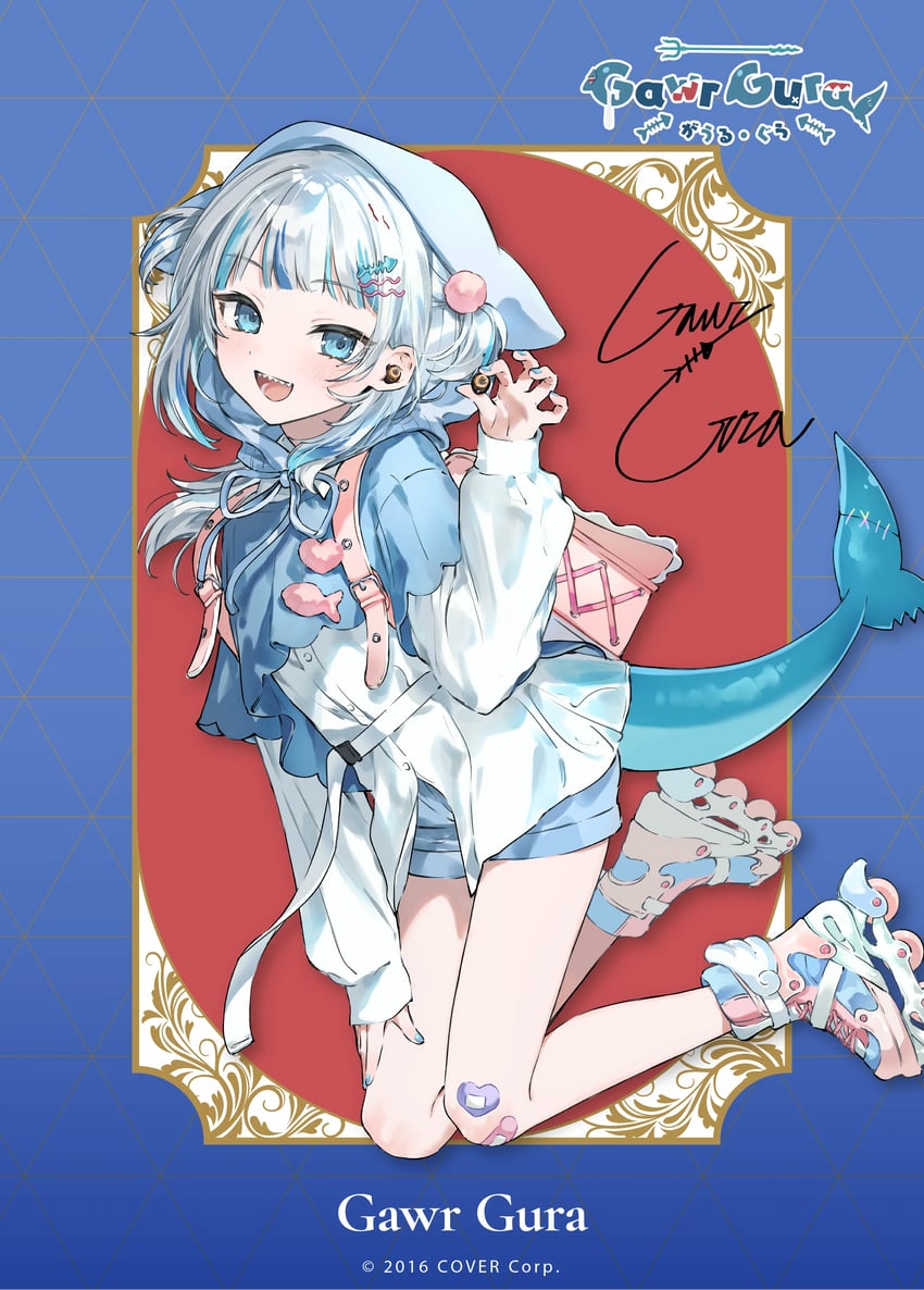 gawr gura (hololive and 1 more) drawn by nekoyashiki_pushio