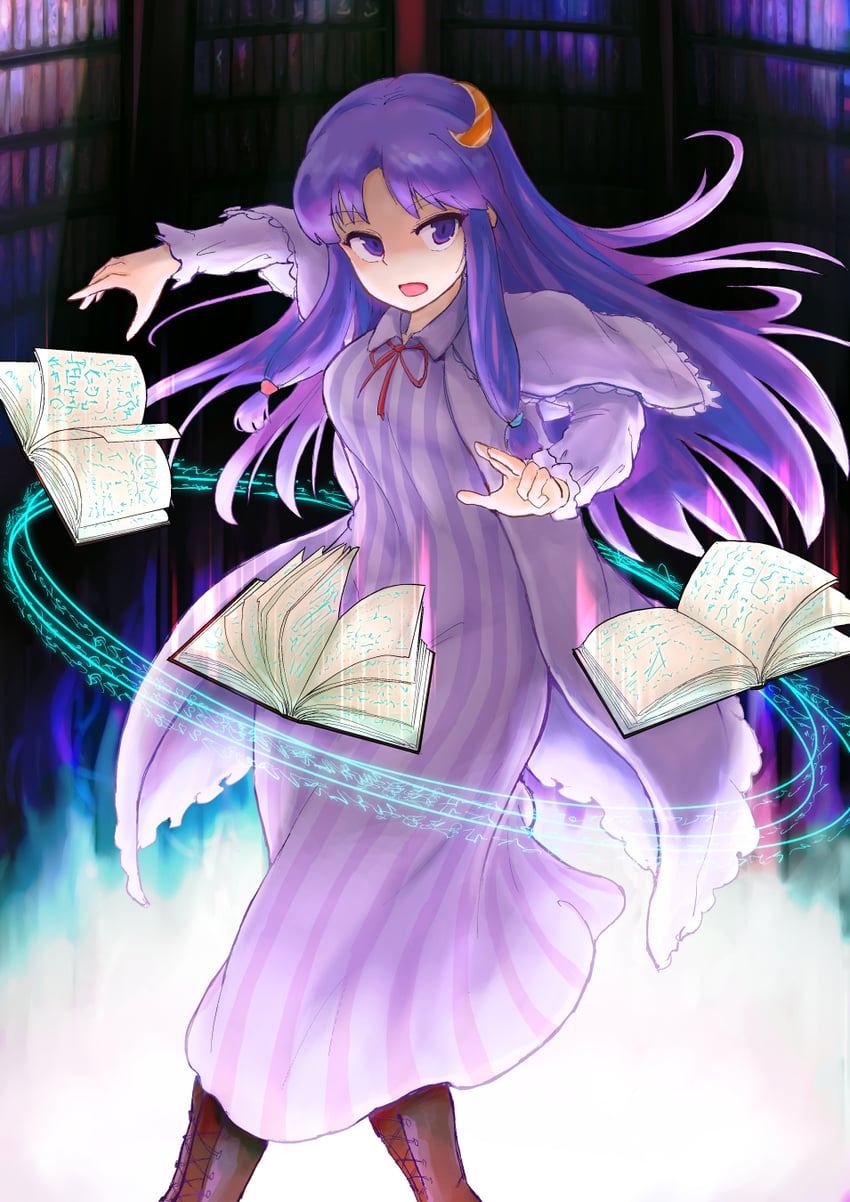 patchouli knowledge (touhou) drawn by kaabon_meshi