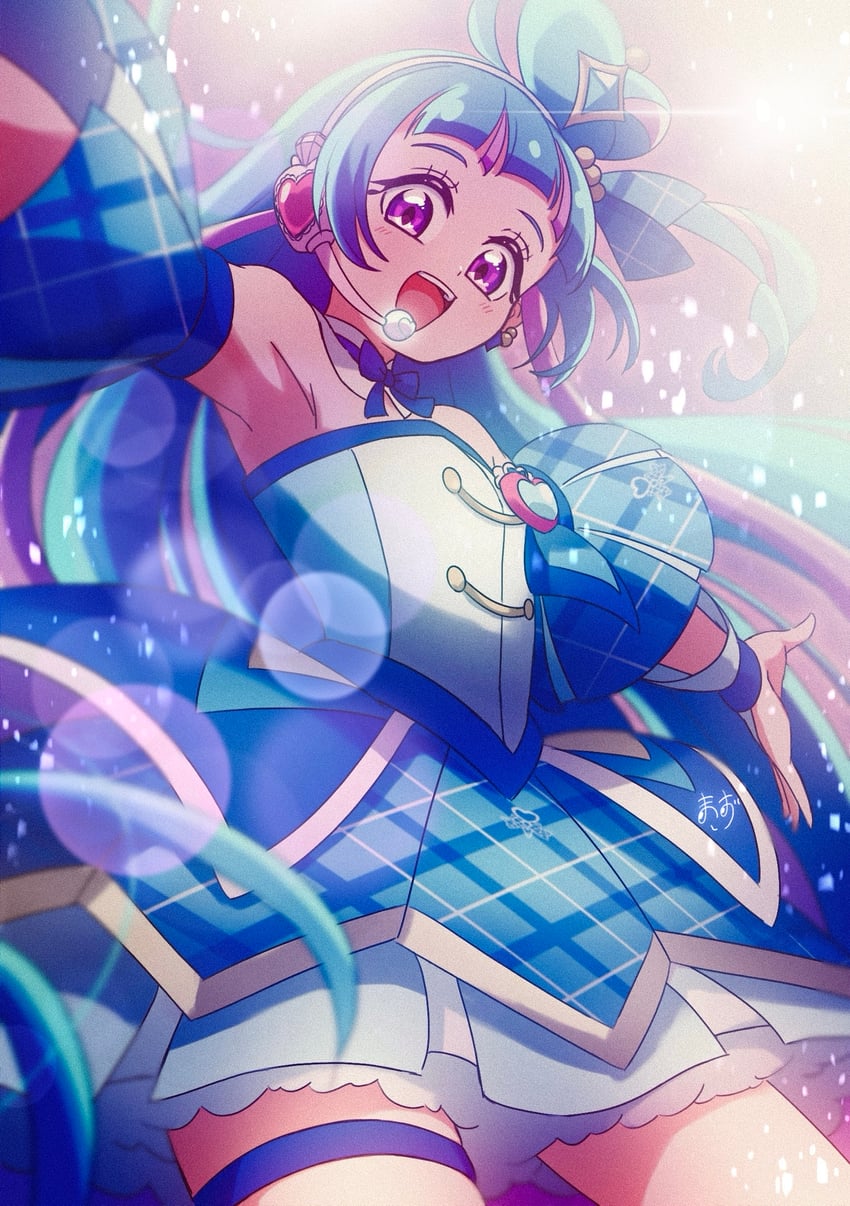 aokaze nana and cure wink (precure and 1 more) drawn by zerolay