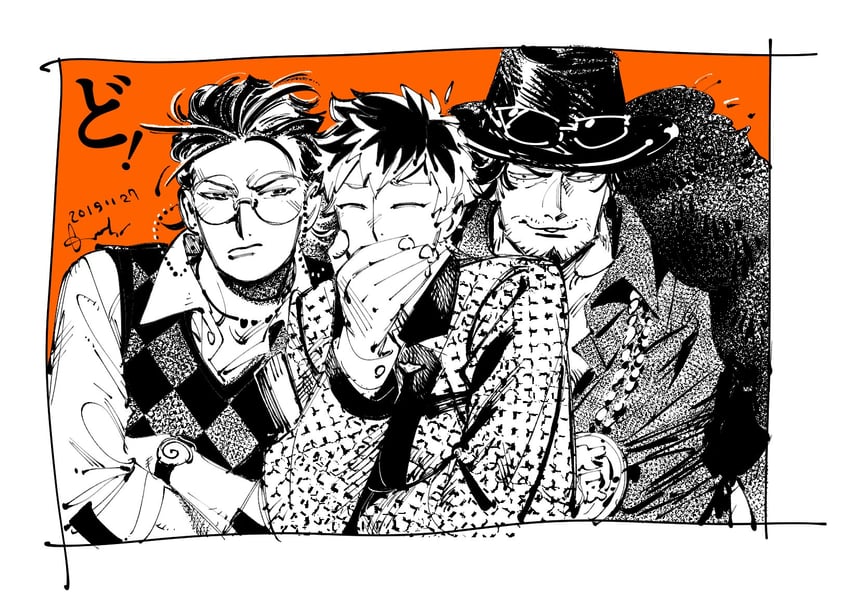 nurude sasara, amayado rei, and tsutsujimori rosho (hypnosis mic) drawn by kotteri