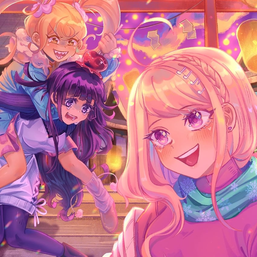 akamatsu kaede, tsumiki mikan, and saionji hiyoko (danganronpa and 2 more) drawn by ibble_(ibblescribbles)