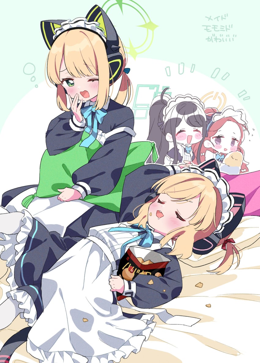 aris, momoi, midori, and yuzu (blue archive) drawn by izumi_kirifu