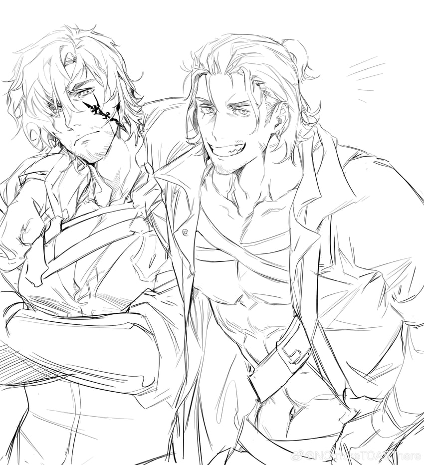warrior of light, adventurer, clive rosfield, and viper (final fantasy and 2 more) drawn by toastskii