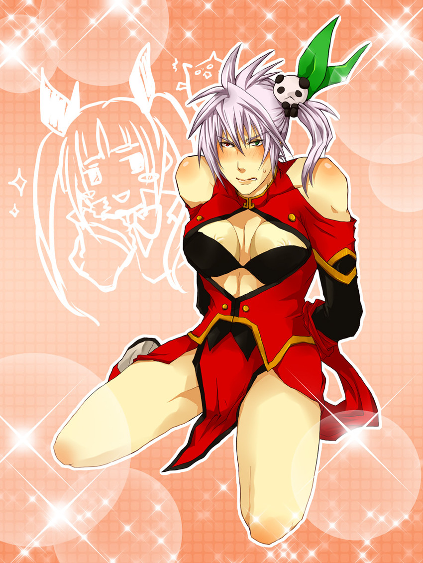 ragna the bloodedge, rachel alucard, litchi faye ling, gii, and lao jiu (blazblue) drawn by kuroinoki