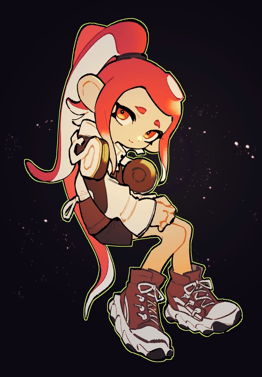 octoling player character and octoling girl (splatoon) drawn by inari1369