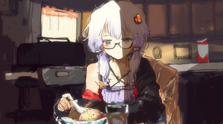 yuzuki yukari (vocaloid and 1 more) drawn by kabuyama_kaigi