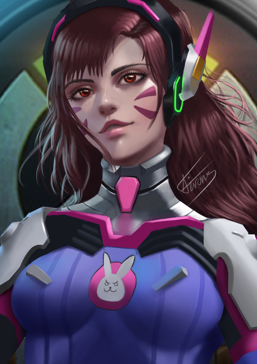 d.va (overwatch and 1 more) drawn by firons