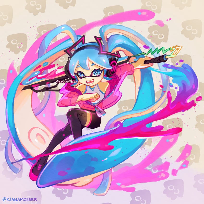 hatsune miku (vocaloid and 1 more) drawn by kianamosser