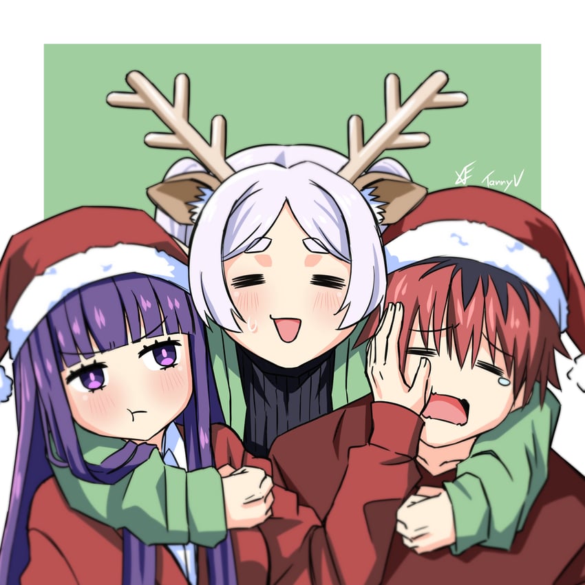 frieren, fern, and stark (sousou no frieren) drawn by tanny_v