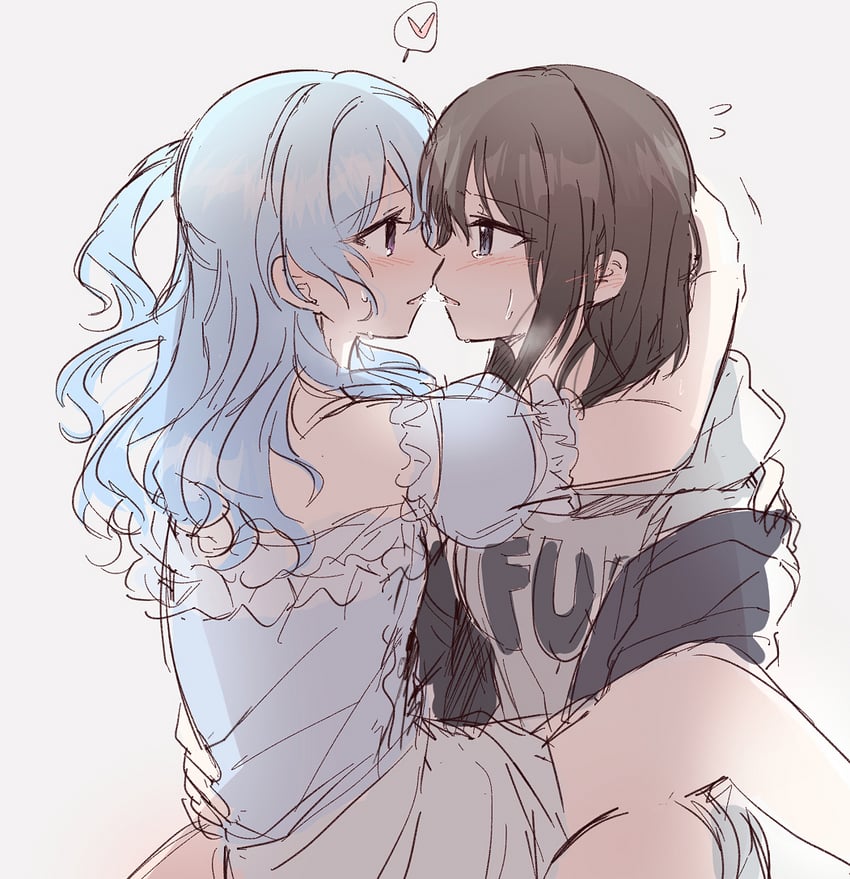 okusawa misaki and matsubara kanon (bang dream!) drawn by opi