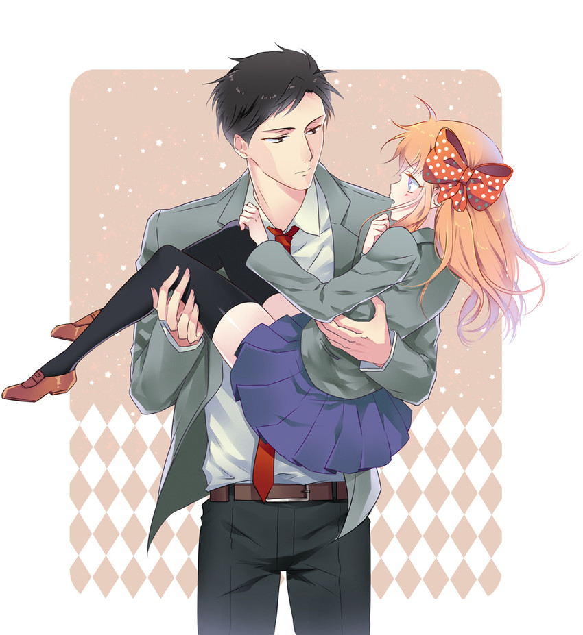 sakura chiyo and nozaki umetarou (gekkan shoujo nozaki-kun) drawn by ayumi_(xiwu)