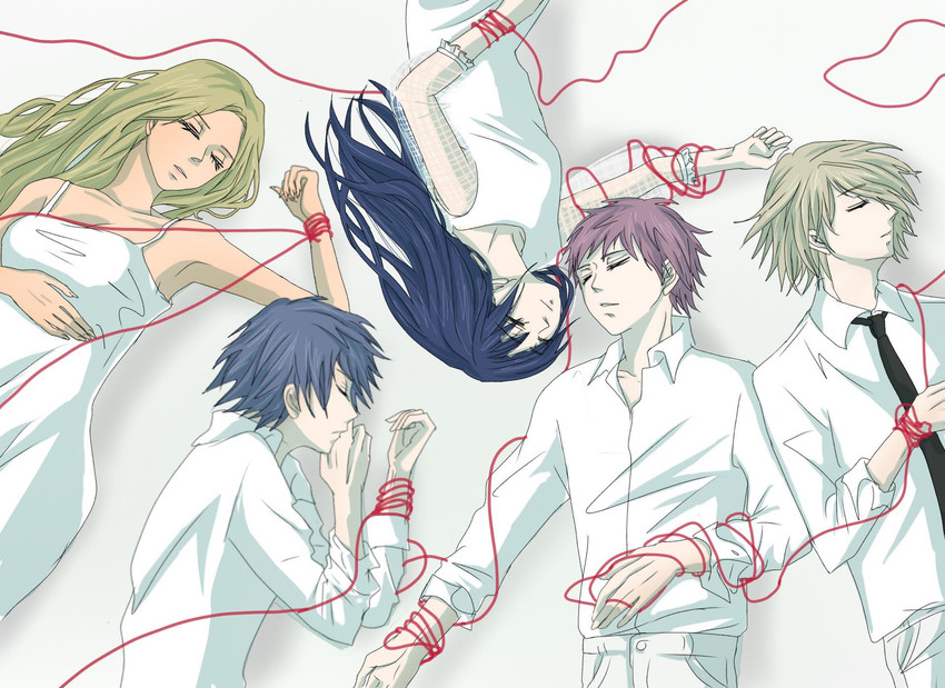 saiki kusuo, teruhashi kokomi, aiura mikoto, saiki kuusuke, and teruhashi makoto (saiki kusuo no psi nan) drawn by stb40127