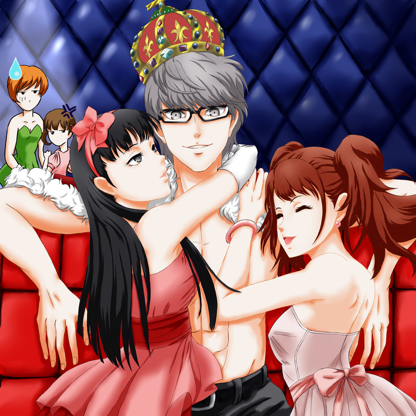 narukami yu, satonaka chie, kujikawa rise, amagi yukiko, and doujima nanako (persona and 1 more) drawn by ojimonte