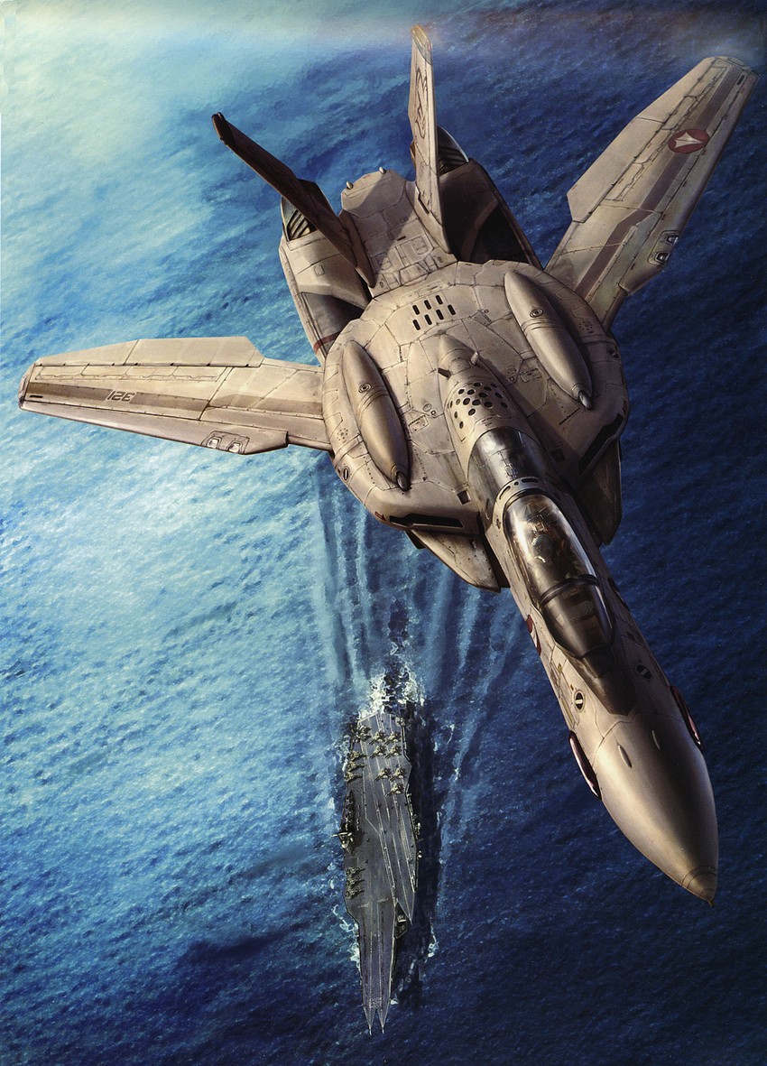 vf-0, vf-0a, and asuka ii (macross and 1 more) drawn by tenjin_hidetaka