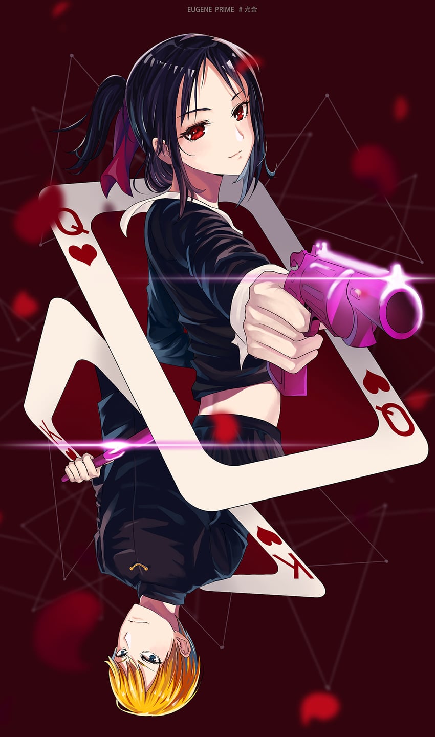shinomiya kaguya and shirogane miyuki (kaguya-sama wa kokurasetai ~tensai-tachi no renai zunousen~) drawn by eugene_prime
