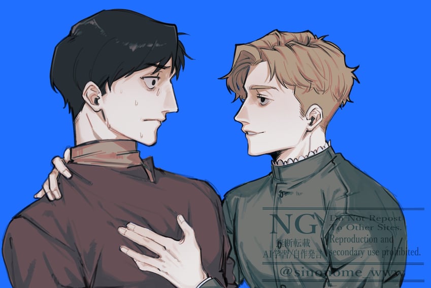 rafal and albert brudzewski (chi.: chikyuu no undou ni tsuite) drawn by sinonome_www