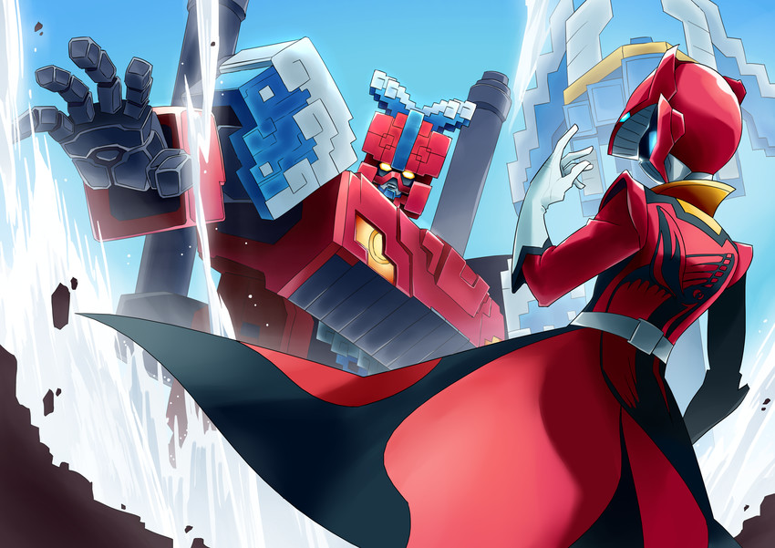 zyuoh whale and dodekaioh (super sentai and 1 more) drawn by otokamu