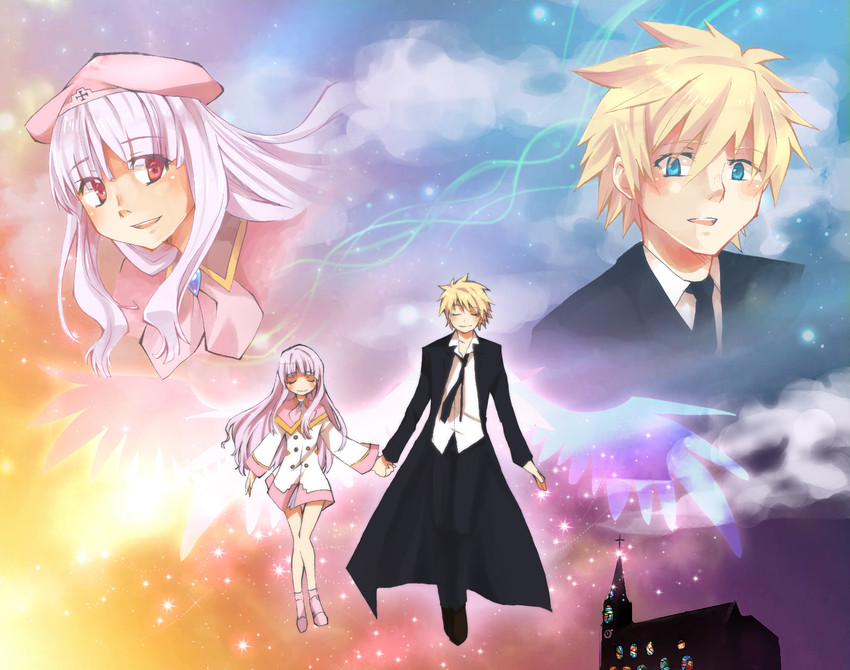 azmaria hendric and joshua christopher (chrono crusade) drawn by goku-chan