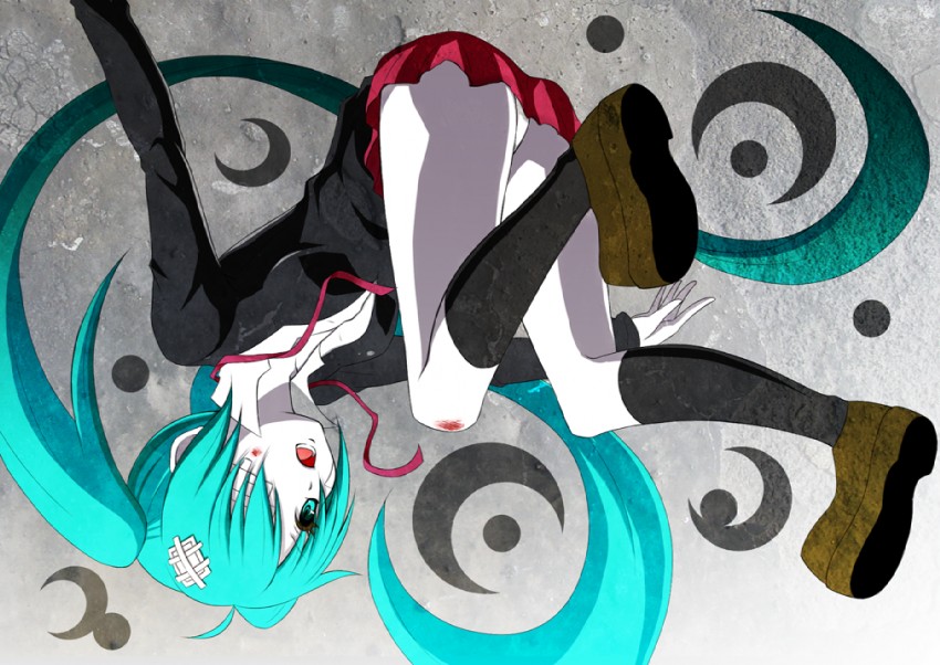 hatsune miku (vocaloid and 1 more) drawn by yasagure_yukito