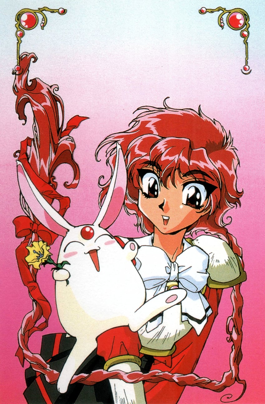 shidou hikaru and mokona (magic knight rayearth) drawn by ishida_atsuko