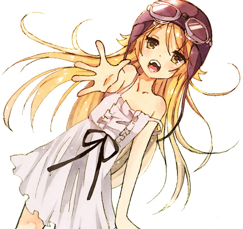 oshino shinobu (monogatari and 1 more) drawn by nanoningen_(anapoko)