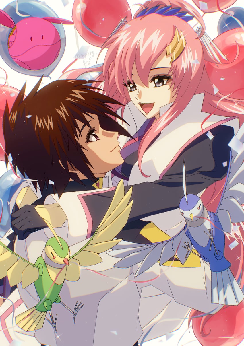 haro, lacus clyne, and kira yamato (gundam and 2 more) drawn by wprrg