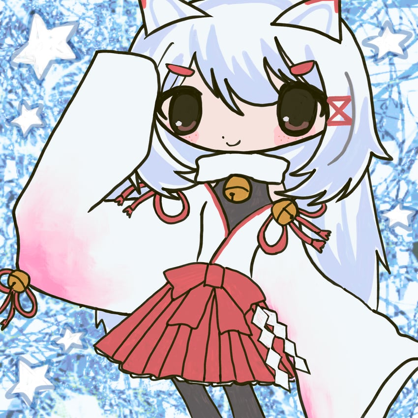 kagari kitsune (original and 1 more) drawn by yumyumyamq