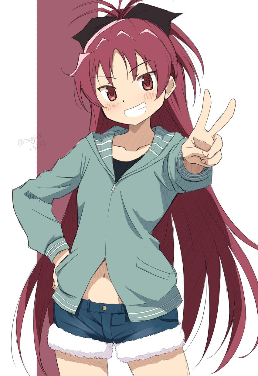 sakura kyoko (mahou shoujo madoka magica) drawn by nagare_(flow)