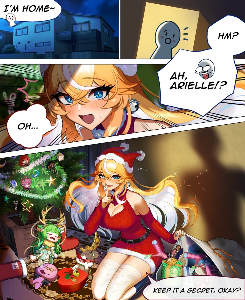 zentreya, haruka karibu, arielle, heavenly father, and froggyloch (indie virtual youtuber and 1 more) drawn by yuarima2