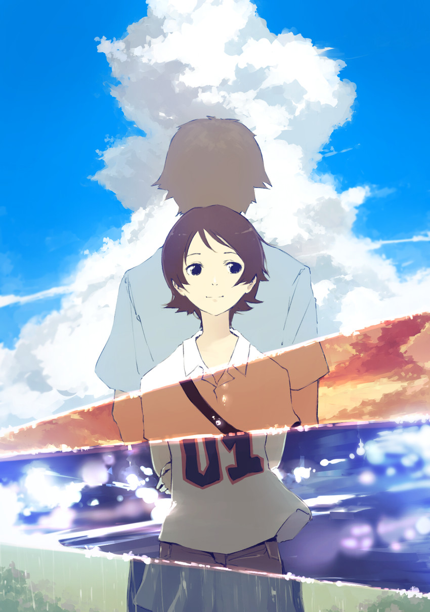 konno makoto and mamiya chiaki (toki wo kakeru shoujo) drawn by minamito