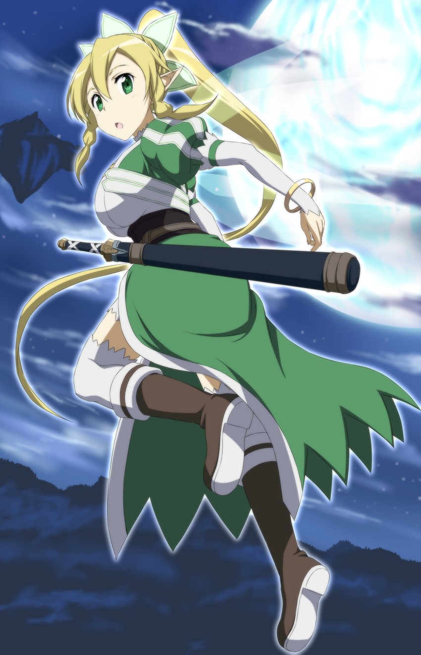 leafa (sword art online) drawn by nori_tamago