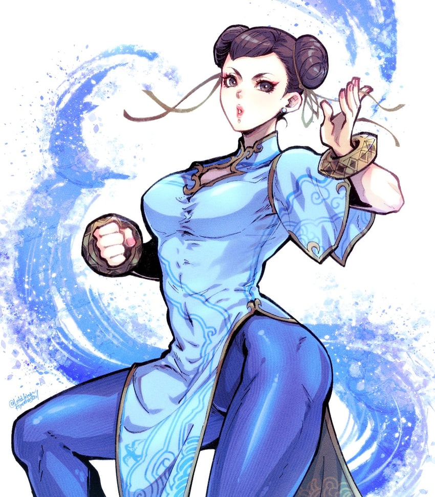 chun-li (street fighter and 1 more) drawn by leki_ixion
