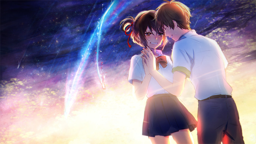 miyamizu mitsuha and tachibana taki (kimi no na wa.) drawn by yakibird