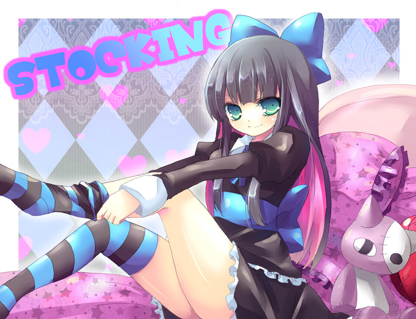 stocking and honekoneko (panty & stocking with garterbelt) drawn by kosuzume
