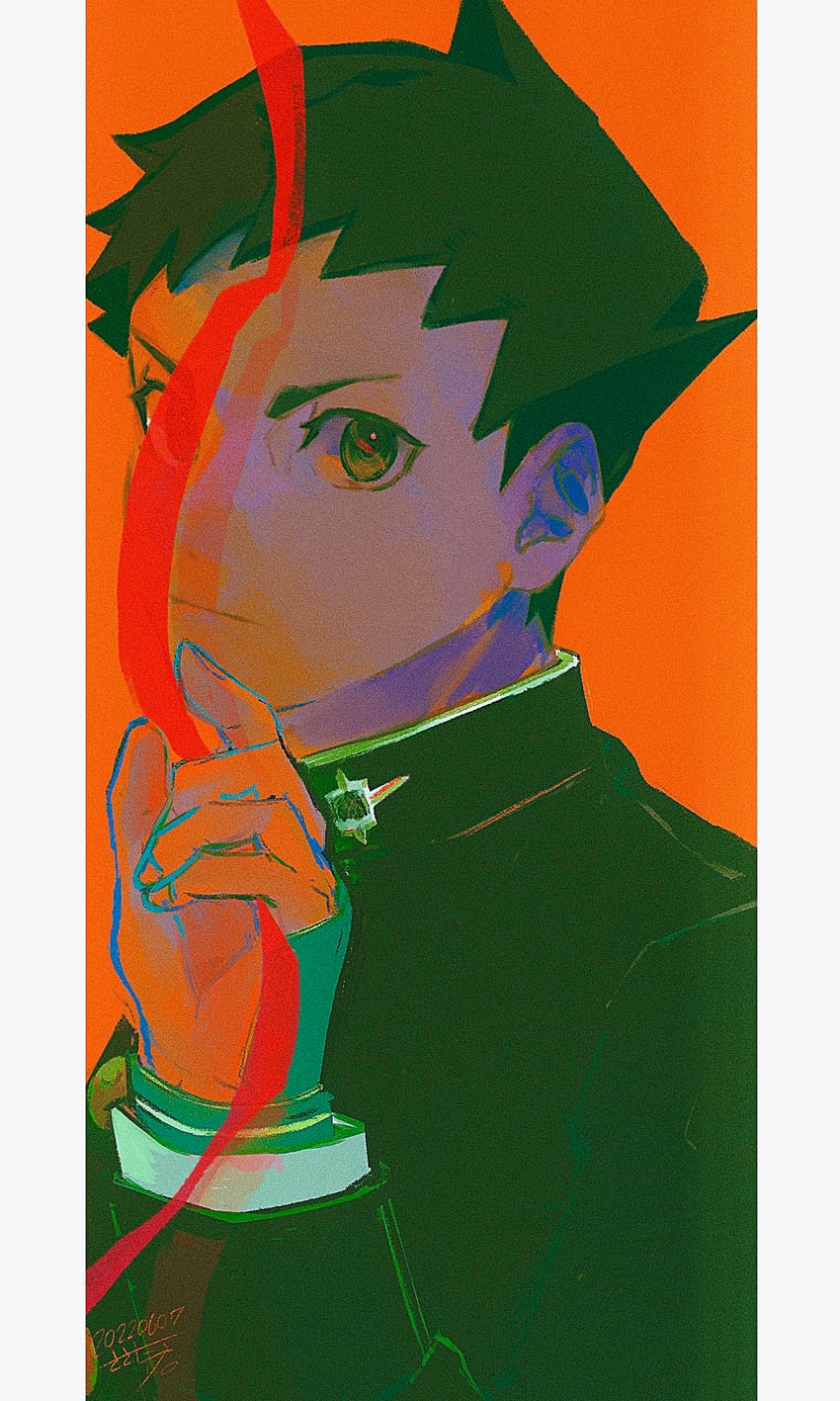 ryunosuke naruhodo (ace attorney and 1 more) drawn by sasatake_(sasatakebe)