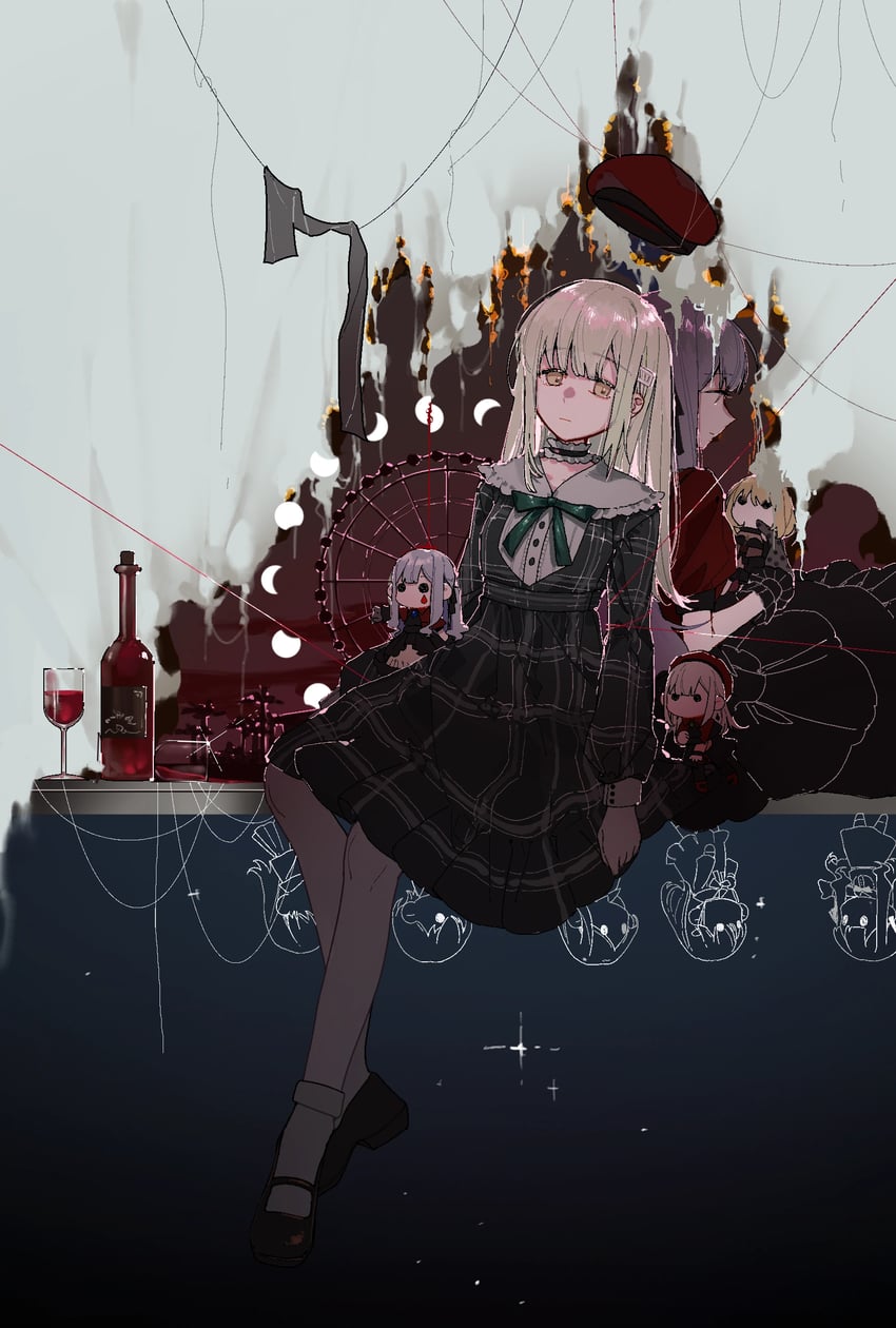 togawa sakiko, wakaba mutsumi, misumi uika, mortis, oblivionis, and 1 more (bang dream! and 1 more) drawn by shenhai_shenye