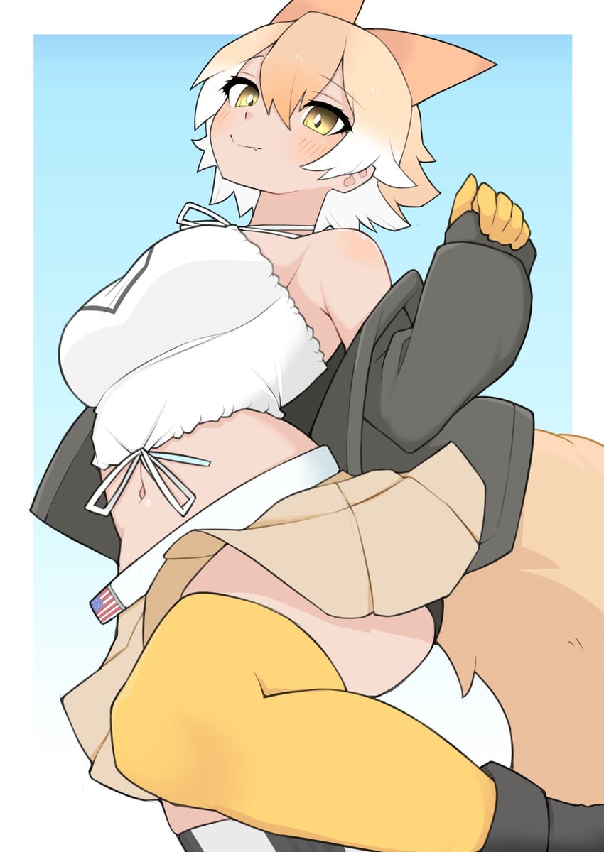 coyote (kemono friends and 1 more) drawn by illu_(illu_stratos)