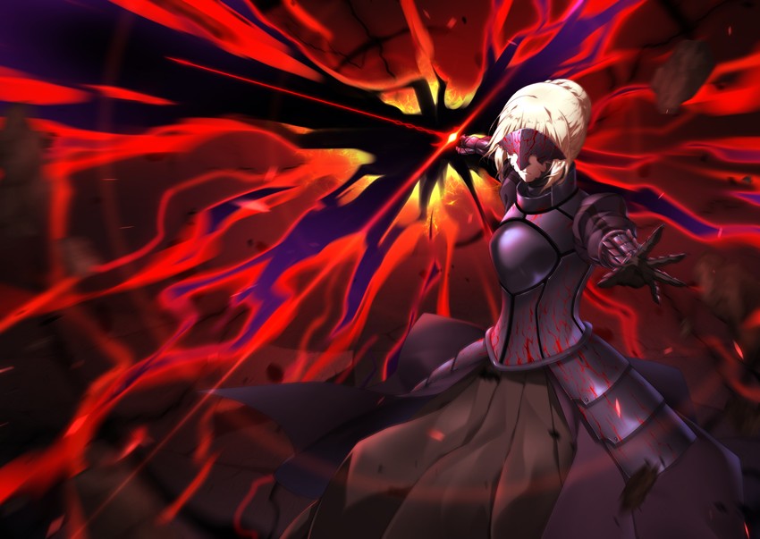 artoria pendragon and saber alter (fate and 2 more) drawn by eternal_14sai