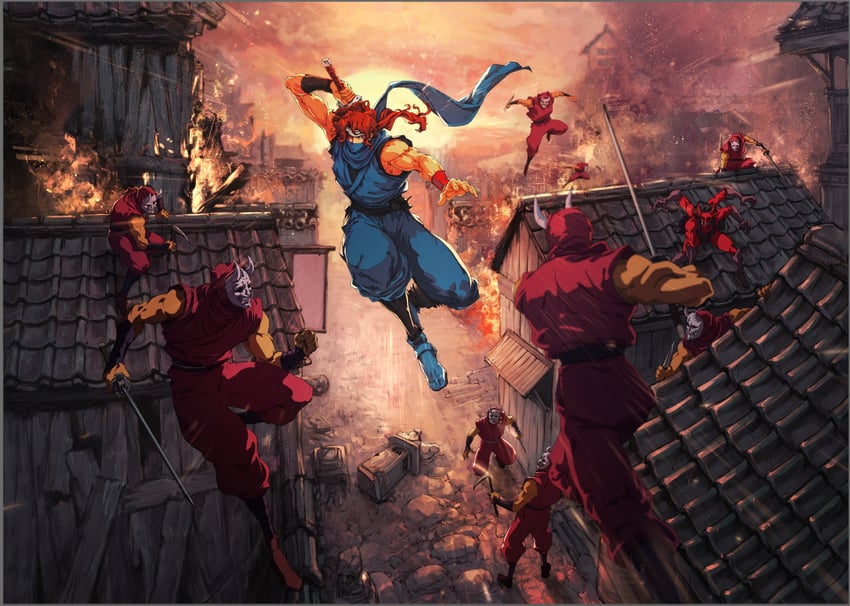 ninja gaiden and 1 more drawn by david_liu