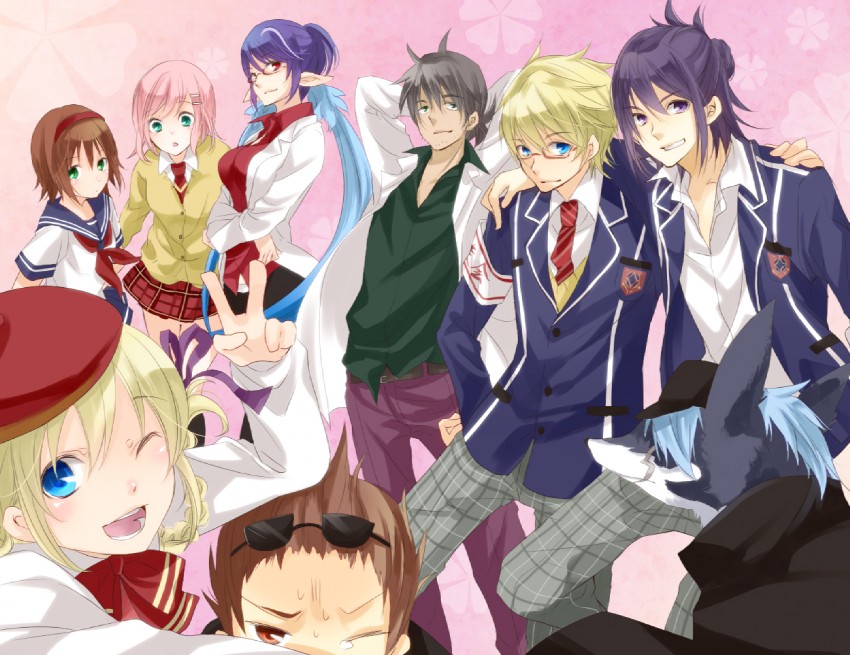 yuri lowell, estellise sidos heurassein, rita mordio, flynn scifo, repede, and 4 more (tales of and 1 more) drawn by shuri_(9818)