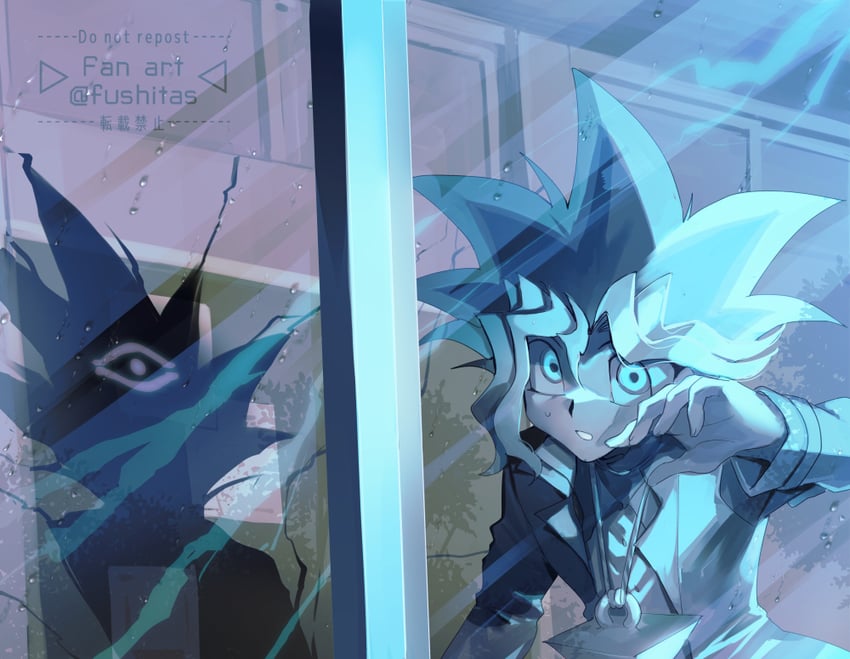 muto yugi and yami yugi (yu-gi-oh!) drawn by fushitasu
