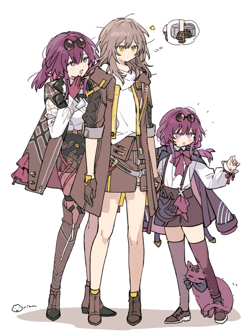 trailblazer, stelle, and kafka (honkai and 1 more) drawn by rizu033
