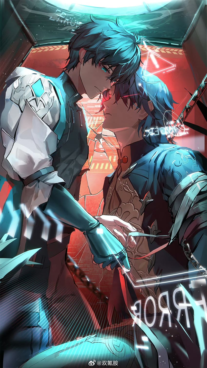 dan heng and blade (honkai and 1 more) drawn by niarss